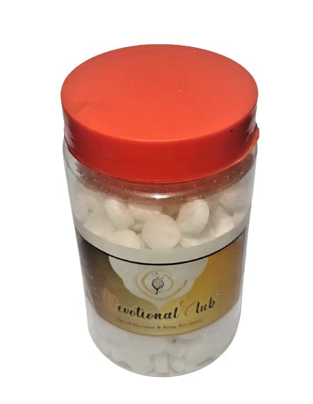 DevotionalClub® Pure Premium Camphor Tablets Jar (200gm) – No Residue | For Meditation, Havan, Pooja & Positive Energy