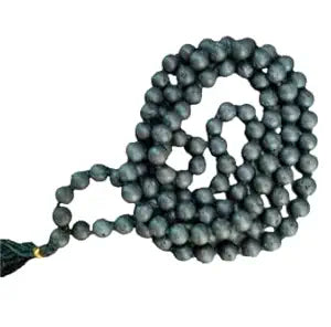 DevotionalClub® Black Hakik Mala – 108+1 Original Agate Beads for Meditation, Healing & Energy Protection