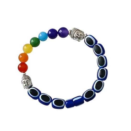 DevotionalClub® Crystal Evil Eye Nazariya Bracelet – 8mm Beads for Men & Women | Protective Bracelet