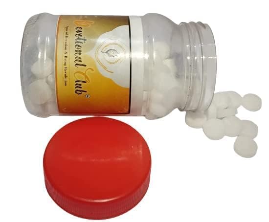 DevotionalClub® Pure Premium Camphor Tablets Jar (100gm) – No Residue | For Pooja, Meditation & Positive Energy