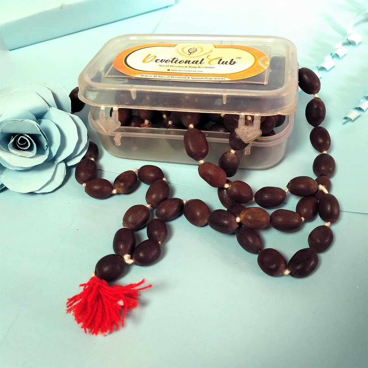 DevotionalClub® Kamalgatta Mala – 108+1 Large Beads for Japa, Diwali, Puja & Meditation