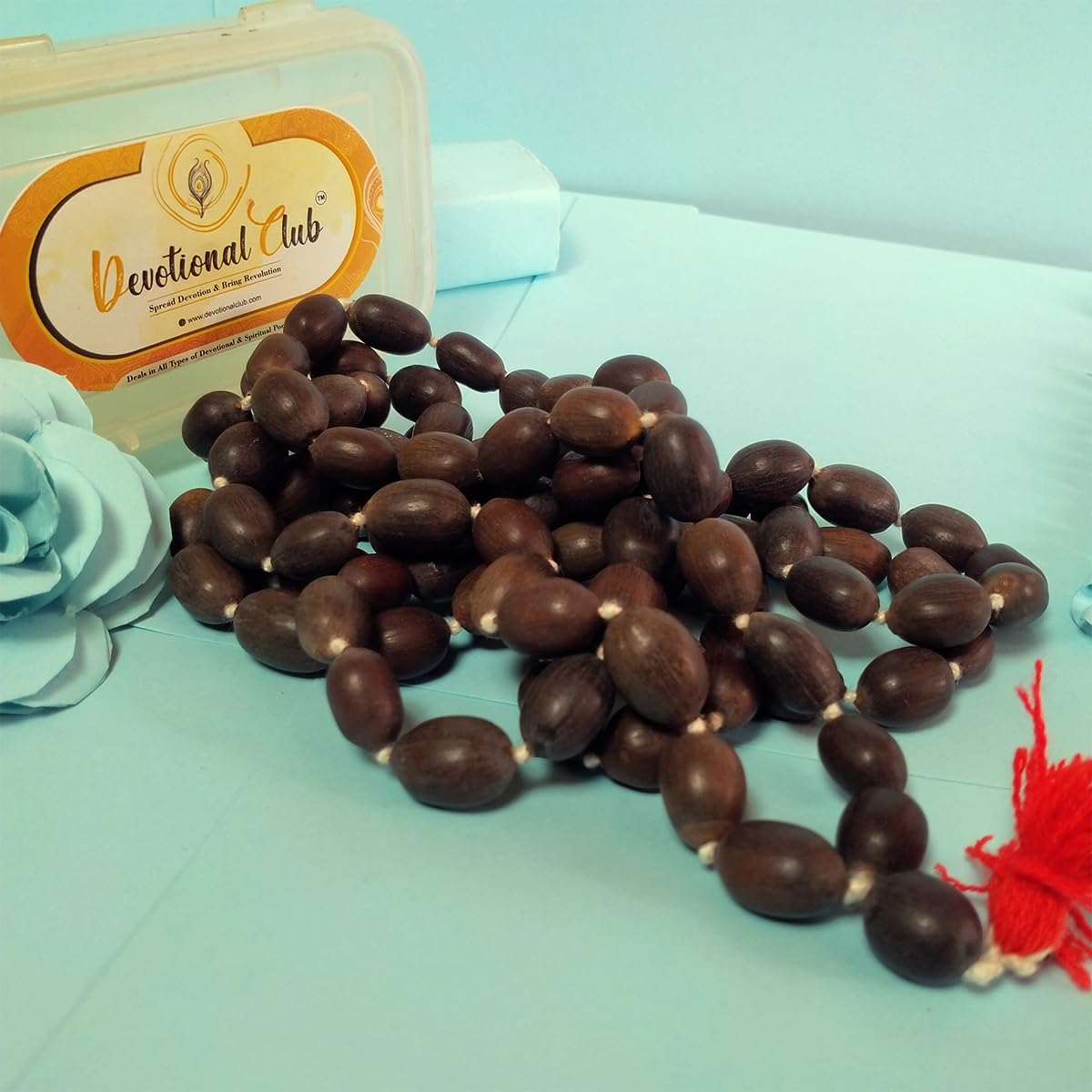 DevotionalClub® Kamalgatta Mala – 108+1 Large Beads for Japa, Diwali, Puja & Meditation