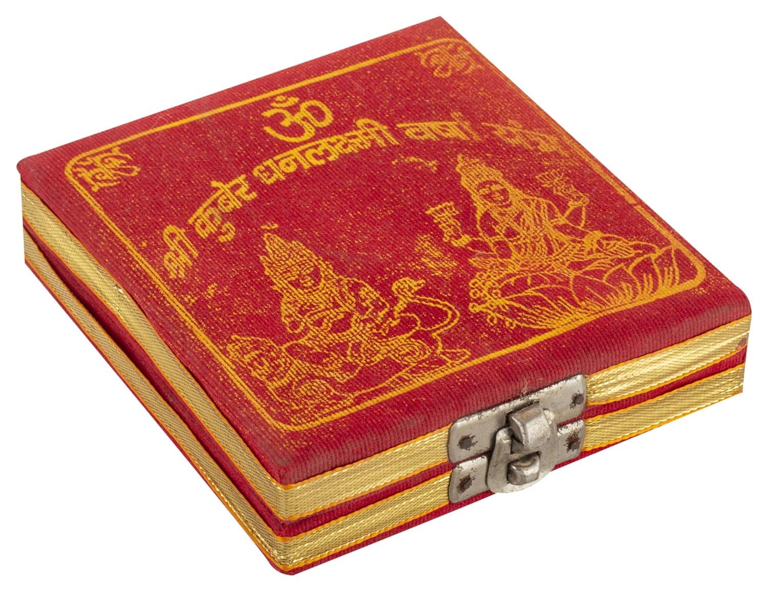 DevotionalClub® Sri Dhan Laxmi–Kuber Bhandari Brass Yantra for Wealth, Prosperity & Pooja | Ideal Diwali Gift